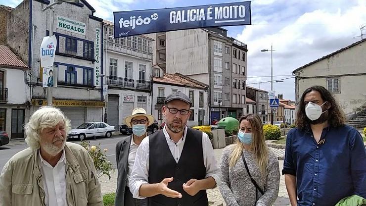 Beiras, Noriega e Antón Sánchez nun acto de Galicia en Común-Anova Mareas en Melide e Arzúa. GALICIA EN COMÚN-ANOVA MAREAS / Europa Press