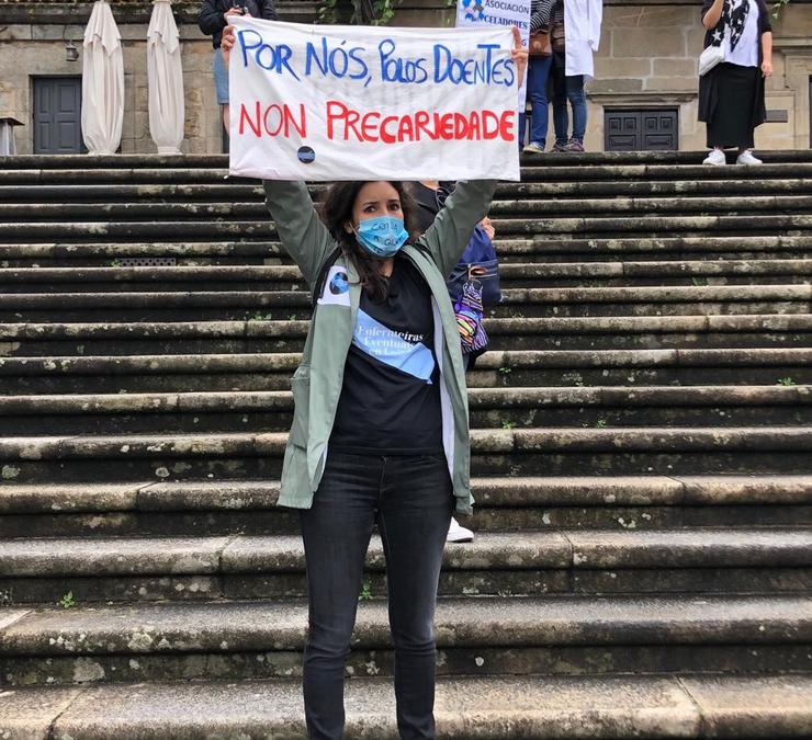 Manifestación por unha sanidade pública sen precariedade laboral 