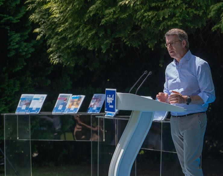 O presidente da Xunta e candidato do PPdeG á reelección, Alberto Núñez Feijóo.. PPDEG 