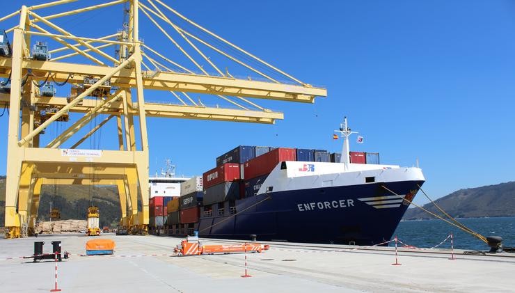 O Porto Exterior de Ferrol estréase no tráfico de colectores.. EUROPA PRESS - Arquivo