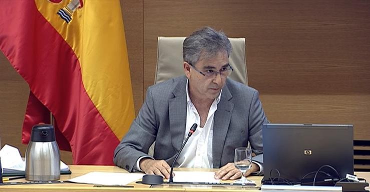 O presidente do Sindicato de Enfermaría (Satse), Manuel Cascos, na súa comparecencia no Grupo de Traballo de Sanidade e Saúde Pública da Comisión para a Reconstrución Social e Económica do Congreso dos Deputados. CONGRESO DOS DEPUTADOS - Arquivo 