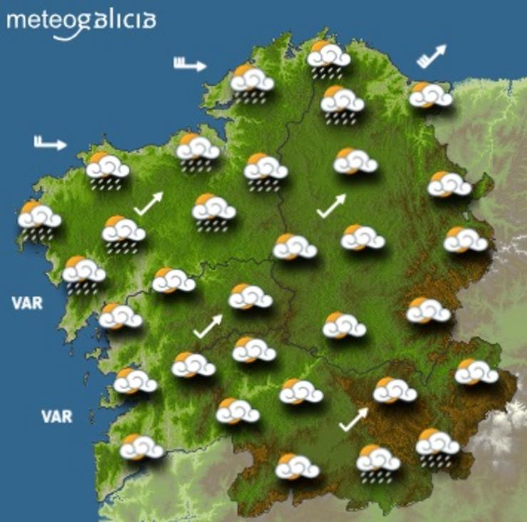 Predicións para o xoves 24 de setembro en Galicia.. METEOGALICIA 