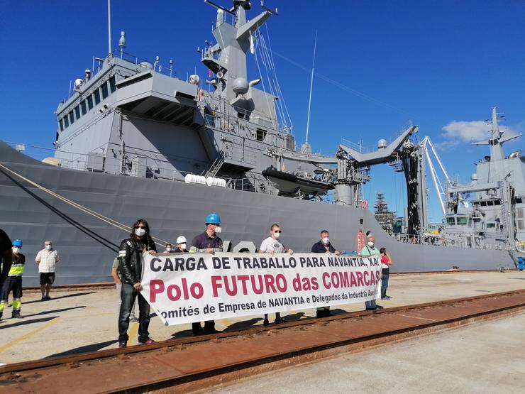 Os operarios de Navantia Ferrol piden máis carga de traballo 