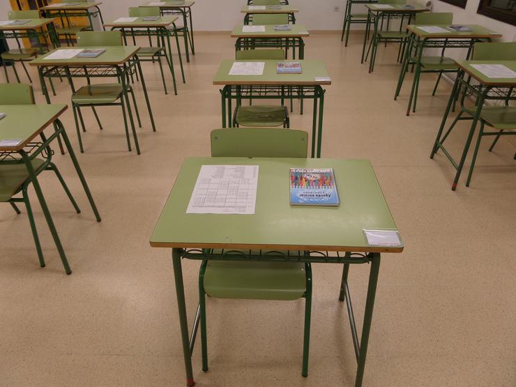 Aula baleira. DEPARTAMENTO DE EDUCACIÓN DE NAVARRA 