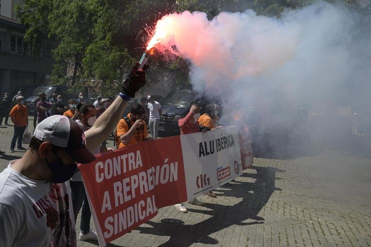 Arquivo - Protesta de traballadores de Alu Ibérica. M. Dylan - Europa Press - Arquivo / Europa Press