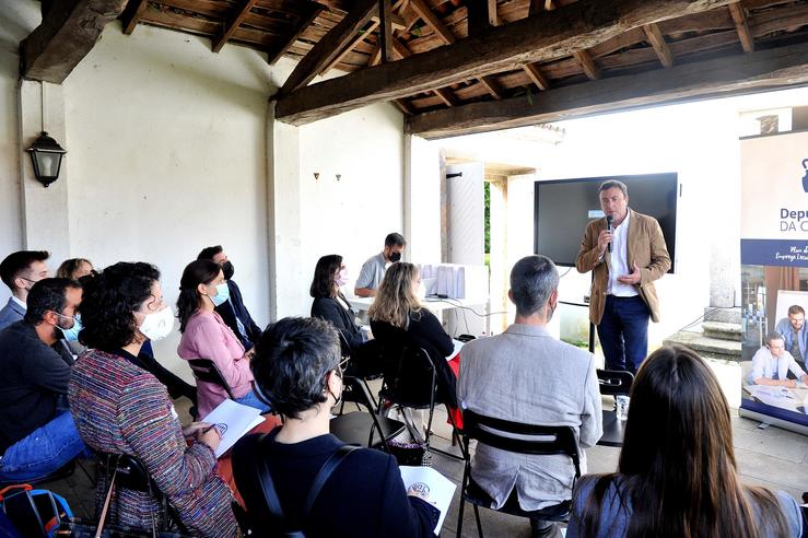 O presidente da Deputación da Coruña, Valentín González Formoso, nunha xornada de startups. TORRECILLA 