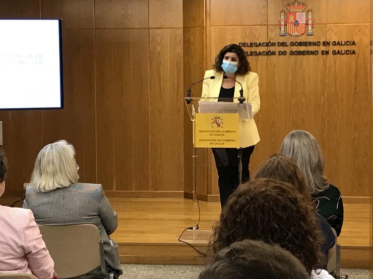 A subdelegada do Goberno na Coruña, María Rivas, participa nunhas xornadas sobre violencia machista. SUBDELEGACIÓN DO GOBERNO NA Coruña