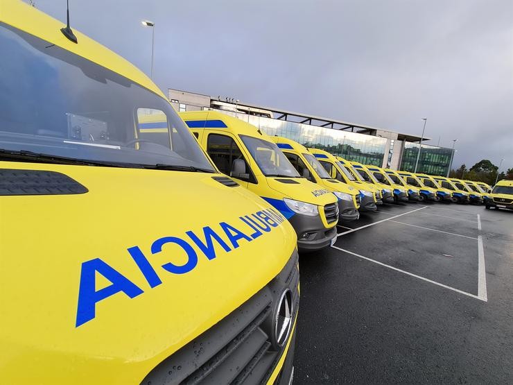 Nova frota de ambulancias asistenciais para a área sanitaria de Santiago e Barbanza.. FEDERACIÓN GALEGA DE EMPRESARIOS DE AMBULANCIAS