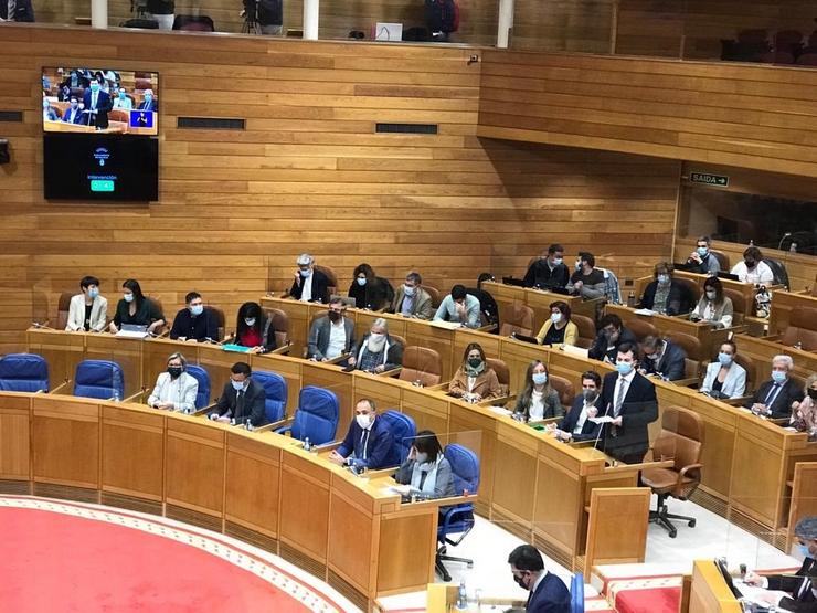 Sesión de control no Parlamento de Galicia 