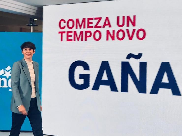 A portavoz nacional do BNG, Ana Pontón, anuncia a súa decisión á fronte da formación ante a XVII Asemblea Nacional do 7 de novembro / Europa Press