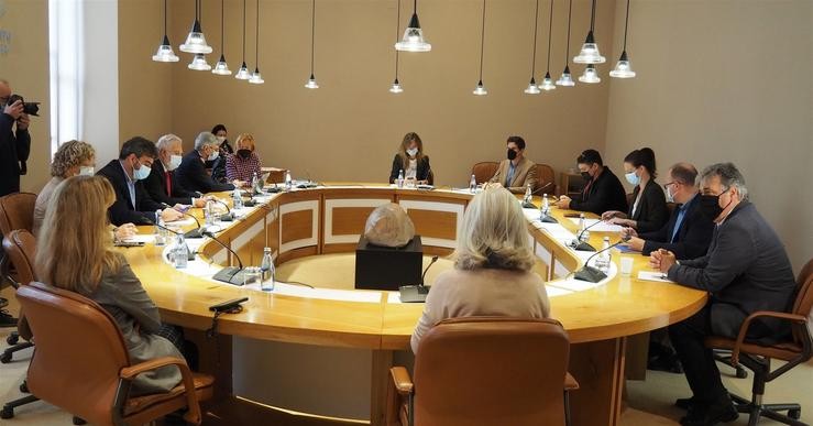 Xunta de portavoces do Parlamento de Galicia na súa reunión do 5 de outubro de 2021.. PARLAMENTO DE GALICIA / Europa Press