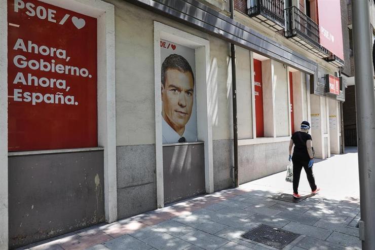 Fachada da sede do PSOE en Madrid 