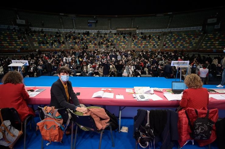 A portavoz nacional do BNG, Ana Pontón, na XVII Asemblea Nacional do BNG, no Coliseum da Coruña, a 6 de novembro de 2021, na Coruña, Galicia, (España). O Coliseum da Coruña acolle este domingo a XVII Asemblea Nacional do BNG.. M. Dylan - Europa Press / Europa Press