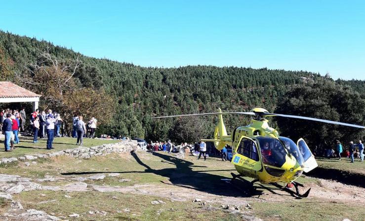 Helicóptero do 061 nunha urxencia sanitaria / Infominho