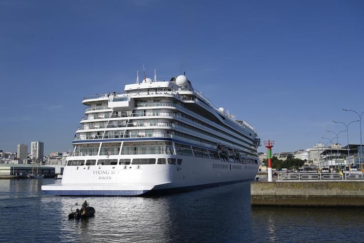 Arquivo - O cruceiro Viking Sky arriba ao peirao de Transatlánticos do porto da Coruña.. M. Dylan - Europa Press - Arquivo