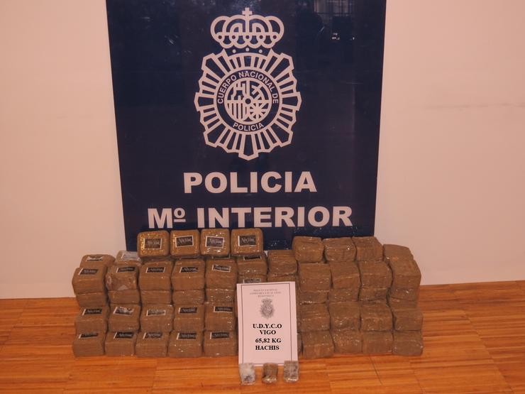 Droga inrtervenida mediante a operación. POLICÍA NACIONAL 