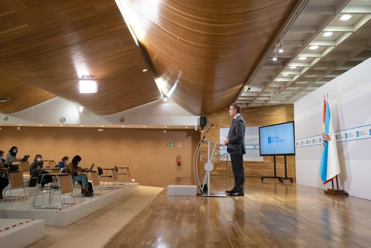 Feijóo, tras o Consello da Xunta.. DAVID CABEZÓN @ XUNTA DE GALICIA / Europa Press