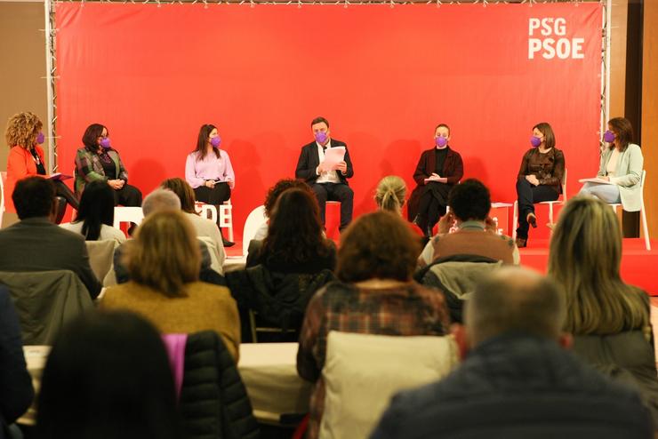 O secretario xeral electo do PSdeG, Valentín González Formoso, participa nun acto organizado polo partido con motivo do Día Internacional de eliminación da violencia de xénero. PSDEG / Europa Press