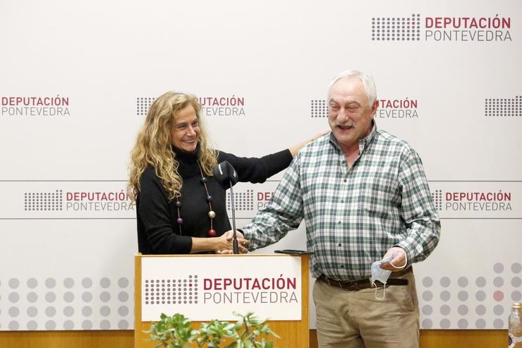 Presentación dos orzamentos da Deputación de Pontevedra, coa presidenta, Carmela Silva, e o vicepresidente, César Mosquera 