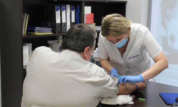 Atención médica nun centro de saúde