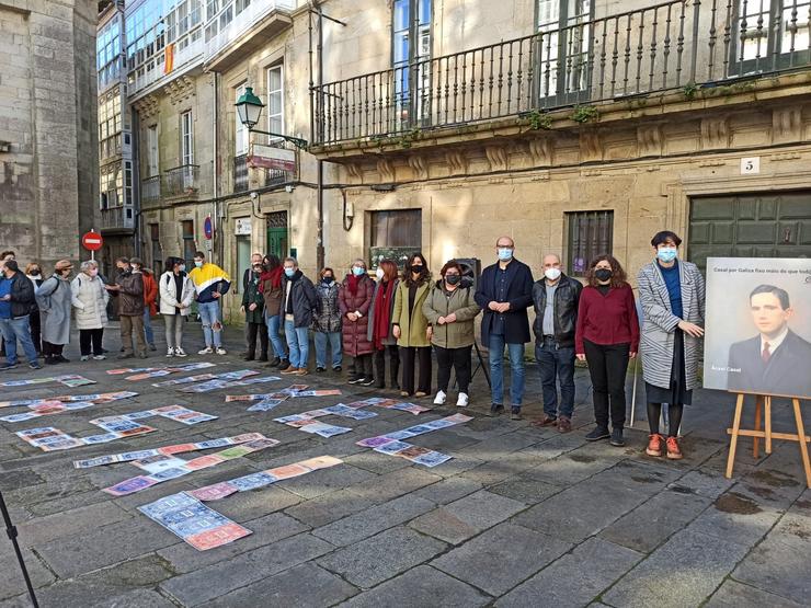 A portavoz nacional do BNG, Ana Pontón, nun acto de homenaxe a Ánxel Casal / Europa Press