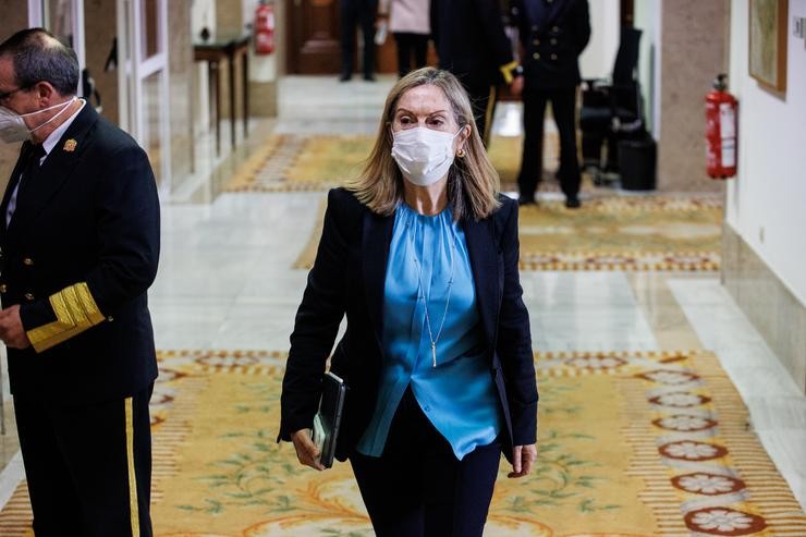 A vicesecretaria de Política Social do Partido Popular, Ana Pastor, á súa chegada a unha Xunta de Portavoces. Alejandro Martínez Vélez - Europa Press / Europa Press