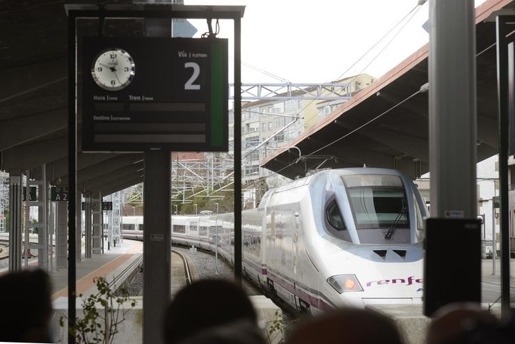 Inauguración da liña de AVE Madrid-Galicia, na Estación da Gudiña-Porta, a 20 de decembro de 2021 / Rosa Veiga - Europa Press. / Europa Press