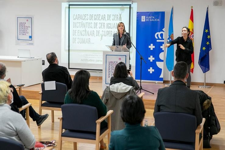 A conselleira de Política Social, Fabiola García, participa no acto institucional en conmemoración do Día Internacional dás Persoas con Discapacidade. XOÁN CRESPO / Europa Press