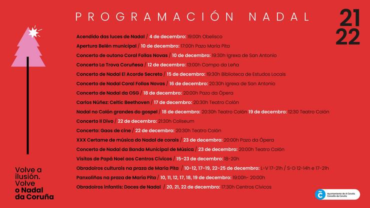 Programación de Nadal / C0ncello da Coruña.