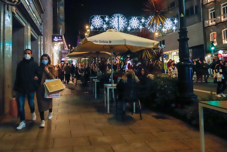 Ambiente nas rúas e establecementos de Vigo, a 27 de novembro de 2021, en Vigo, Galicia (España). Marta Vázquez Rodríguez - Europa Press / Europa Press