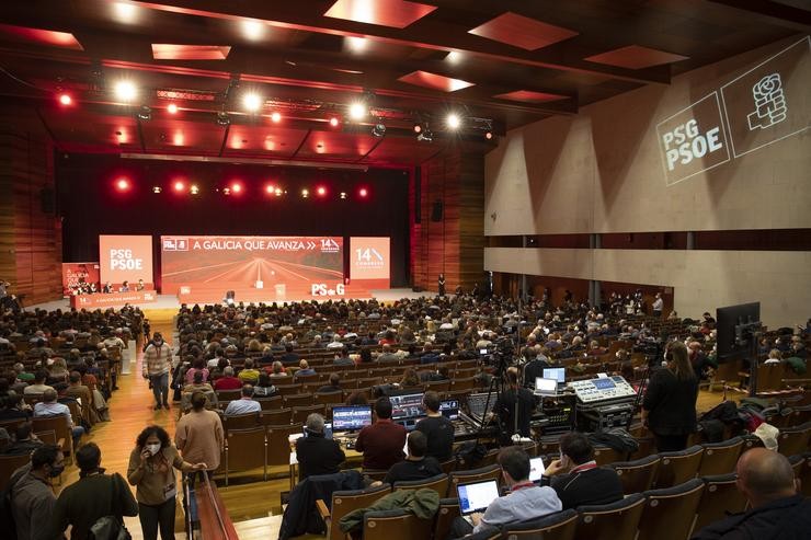 Vista xeral do 14º Congreso do PSdeG, no Palacio de Congresos e Exposicións de Galicia. César Arxina - Europa Press 