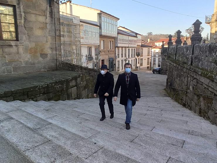 O delegado do Goberno en Galicia, Javier Losada, e o secretario xeral do PSdeG, Gonzalo Caballero 