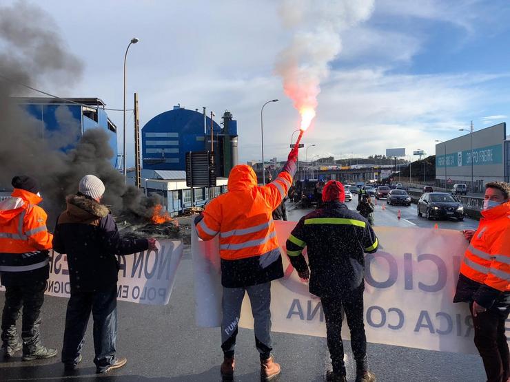 Protesta de traballadores de Alu Ibérica na Coruña / Comité de empresa.