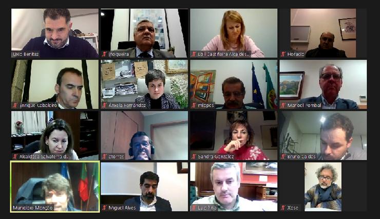 Reunión por videoconferencia da AECT Río Miño. DEPUTACIÓN DE PONTEVEDRA / Europa Press