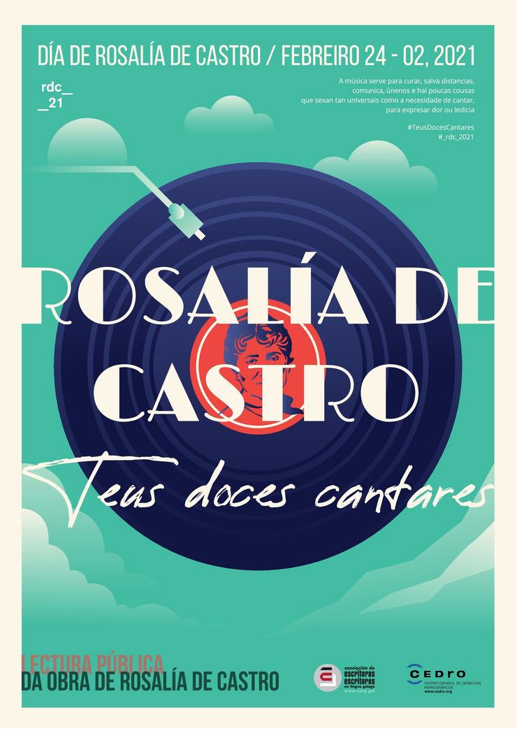 Cartaz do Día de Rosalía de Castro 