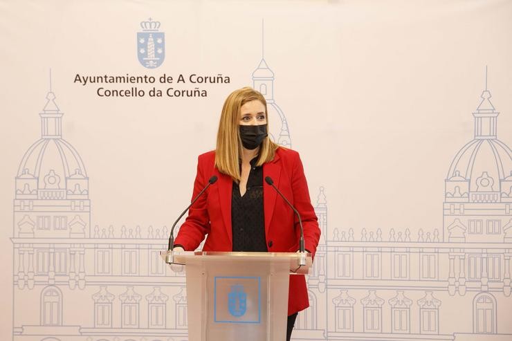 A concelleira da Coruña de Comercio, Mercados, Consumo e Barrios, Diana Cabanas,  presenta o informe de actividade da OMIC. ANDY PEREZ / Europa Press