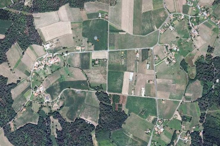Vista aérea dunha concentración parcelaria / Campo Galego