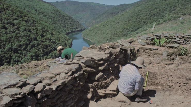 Escavacións nun estudo que determina no século X a orixe das terrazas da Ribeira Sacra. CSIC / Europa Press