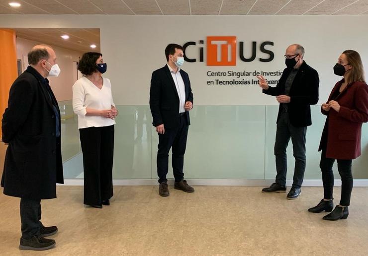 O secretario xeral do PSdeG, Gonzalo Caballero, na súa visita ao CiTIUS. PSDEG 
