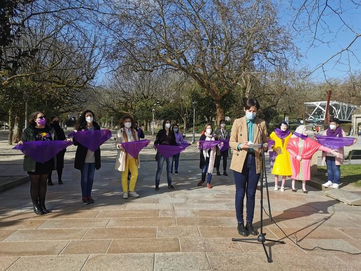 A líder do BNG, Ana Pontón, nun acto da formación para celebrar o 8 de marzo, Día da Muller. / Europa Press