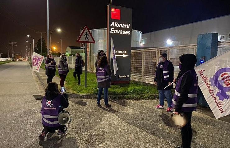 Piquete da CIG este 8M en Galicia. CIG / Europa Press