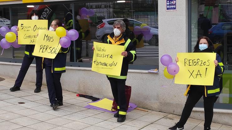 Paros de persoal de Correos en Narón. CXT 