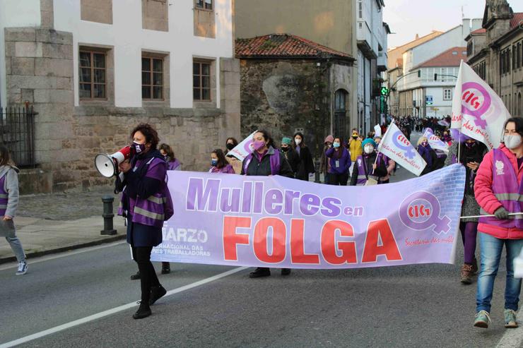 Manifestación feminista do 8M 2021