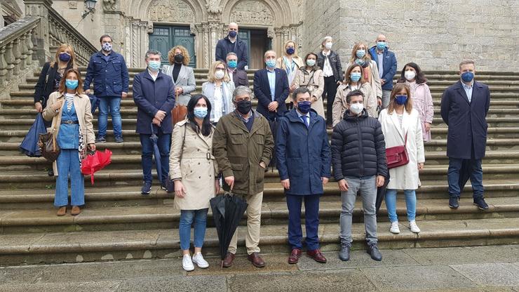Deputados do PP visitan a restauración da Catedral de Santiago. GRUPO PARLAMENTARIO POPULAR / Europa Press