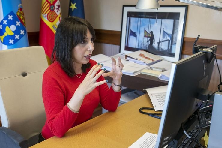 A conselleira de Emprego e Igualdade, María Jesús Lorenzana, clausura unha xornada telemática 