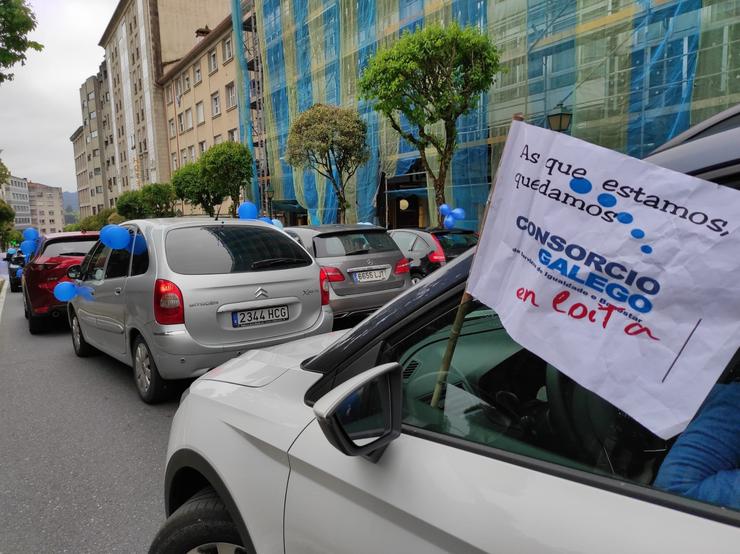 Protesta das traballadoras do Consorcio Galego de Servizos da Igualdade e do Benestar 