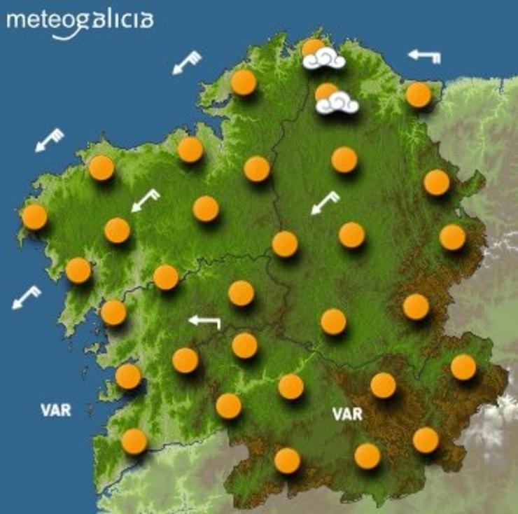 Predicións meteorolóxicas. METEOGALICIA / Europa Press