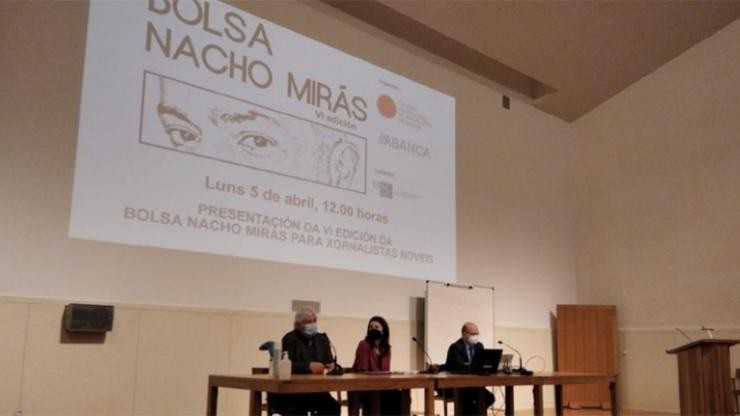 Presentación do V Bolsa Nacho Mirás. COLEXIO PROFESIONAL DE XORNALISTAS DE GALICIA 