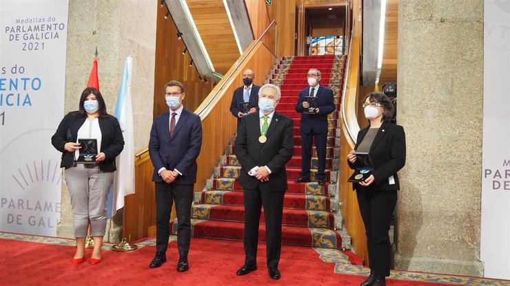 Entrega de Medallas do Parlamento de Galicia á Fundación Vincente Risco, Castelao, Losada Diéguez e Otero Pedrayo. PARLAMENTO DE GALICIA / Europa Press