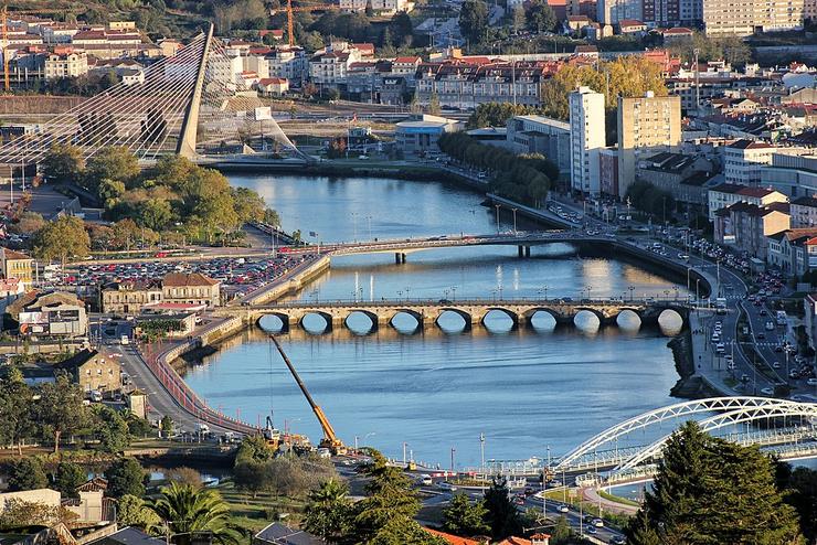 Río Lérez ao seu paso por Pontevedra / Wikipedia.